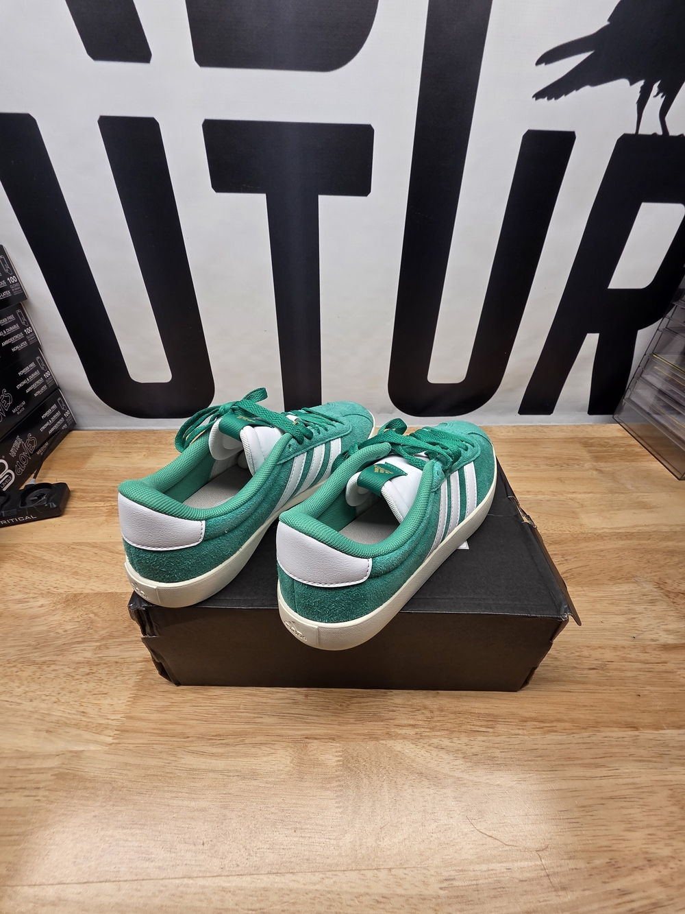 Adidas Women’s Green Suede Casual Sneakers - Picture 3 of 4